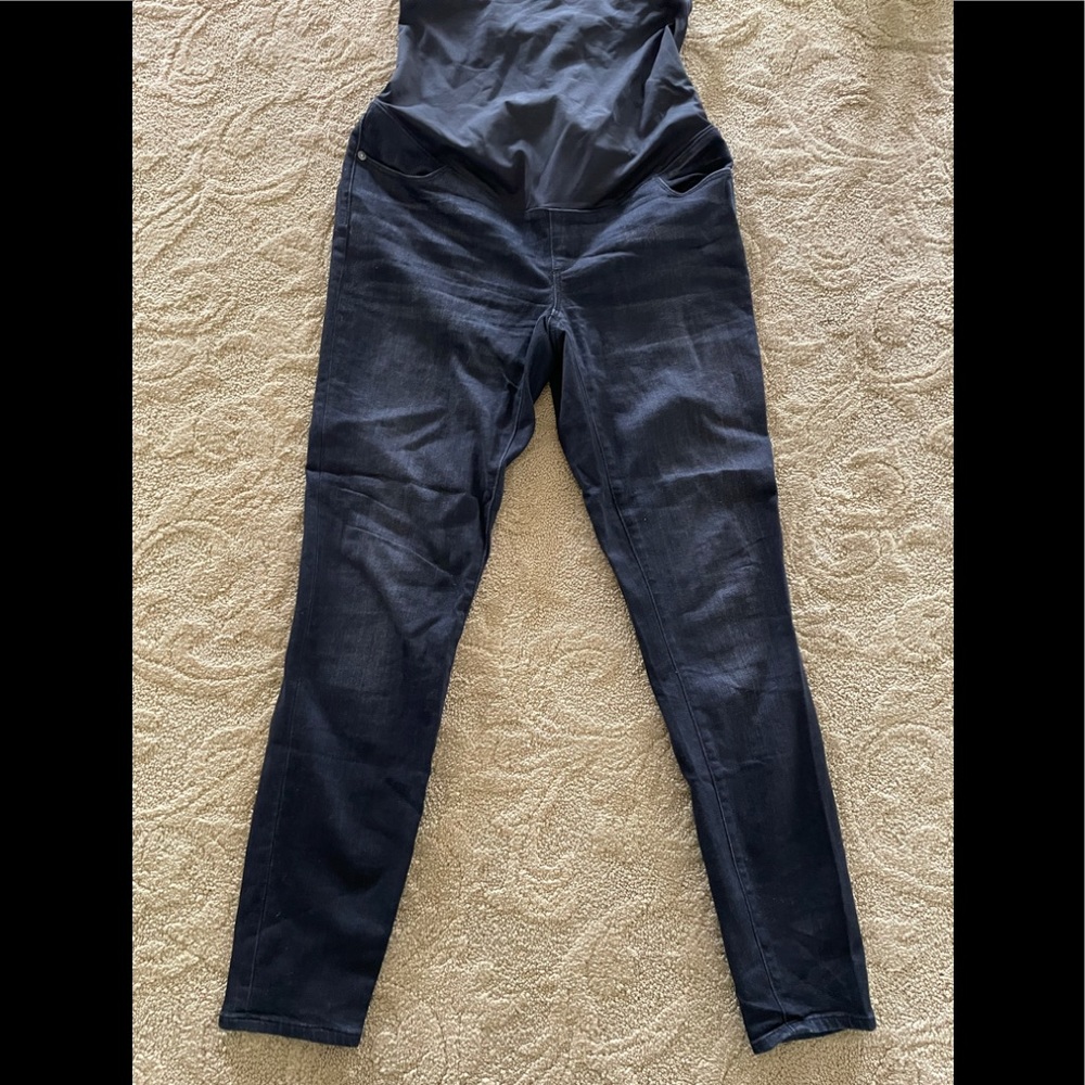 Black the loft maternity skinny jeans size 6